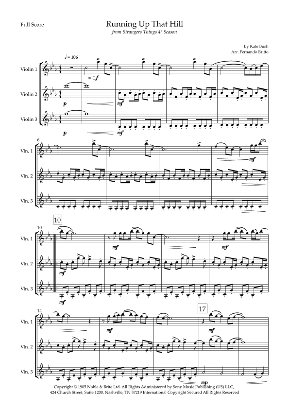 Running Up That Hill (arr. Fernando Britto)