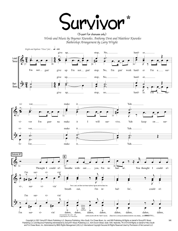 Survivor (arr. Larry Wright)