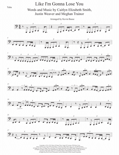 Like I'm Gonna Lose You (arr. Kevin Busse)