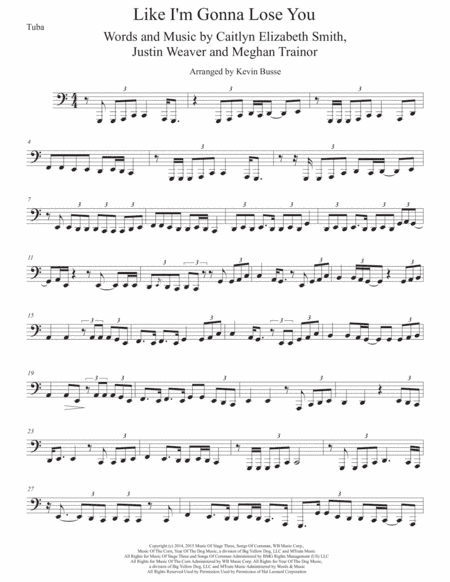 Like I'm Gonna Lose You (arr. Kevin Busse)