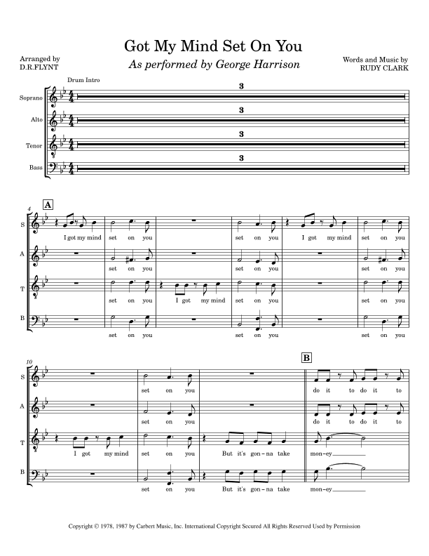 Got My Mind Set On You (arr. D.R.FLYNT)
