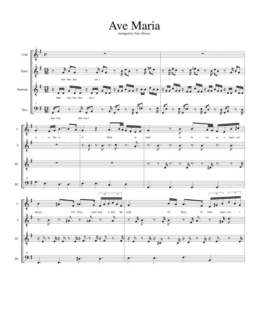 Ave Maria (arr. Deke Sharon)