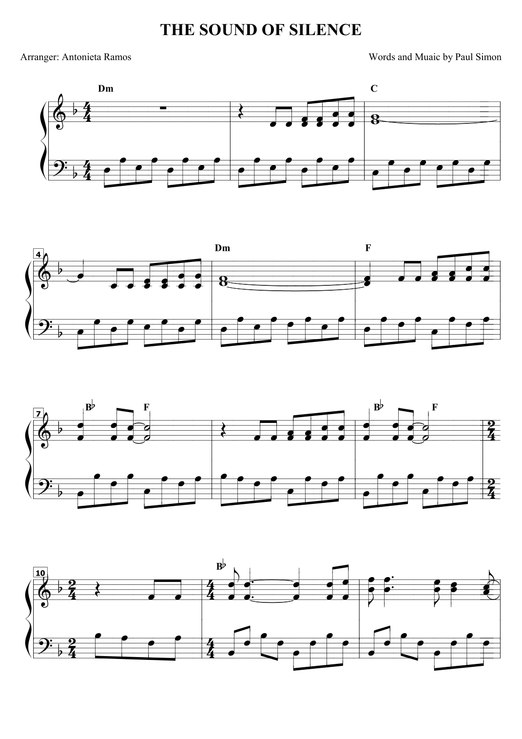 The Sound Of Silence (arr. Antonieta Ramos Valverde)