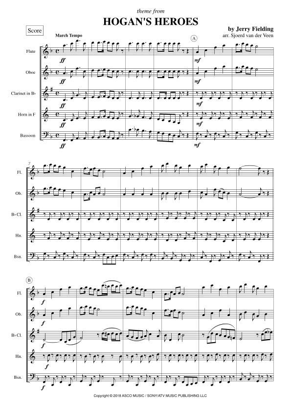 Hogan's Heroes - Main/end Title (arr. Sjoerd van der Veen)