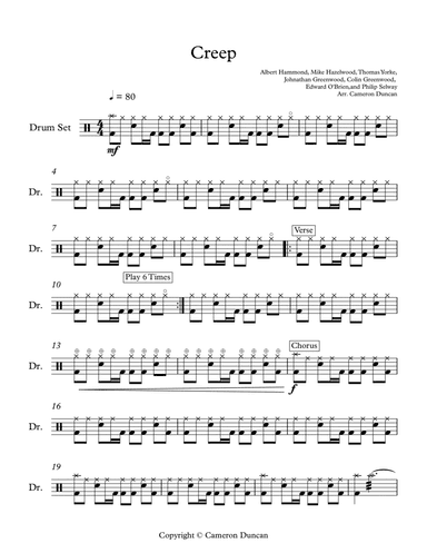 Creep (arr. Cameron Duncan)