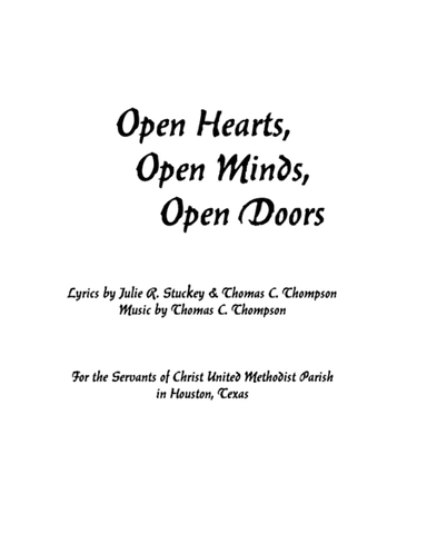 Open Hearts.  Open Minds.  Open Doors.