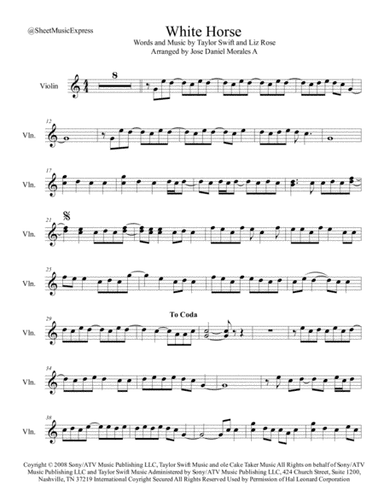 White Horse (arr. Jose Daniel Morales A.)