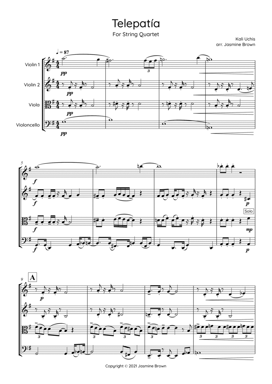Telepatia (arr. Jasmine Brown)