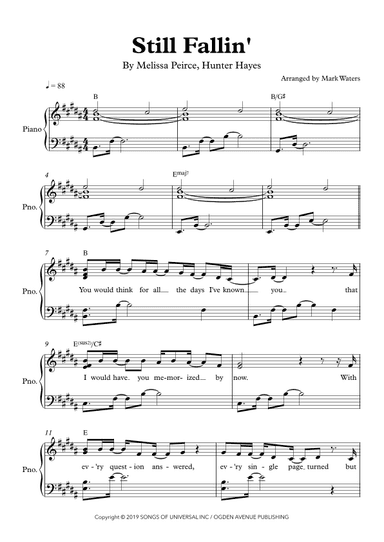 Still Fallin' (arr. Mark Waters)