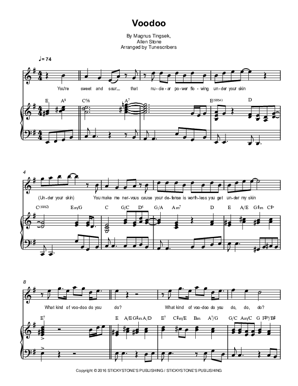 Voodoo (arr. Tunescribers)