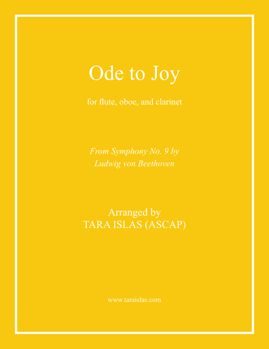 Ode to Joy for flute, oboe and clarinet (arr. Tara Islas)