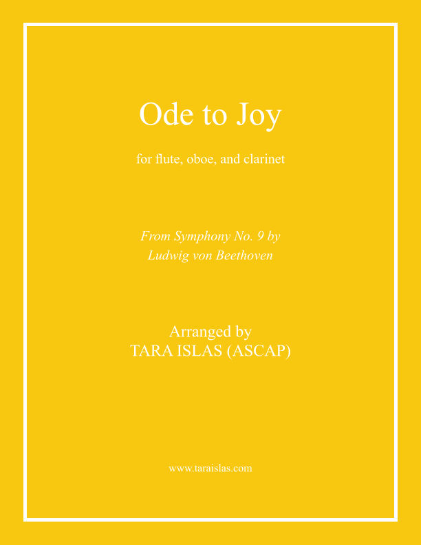 Ode to Joy for flute, oboe and clarinet (arr. Tara Islas)