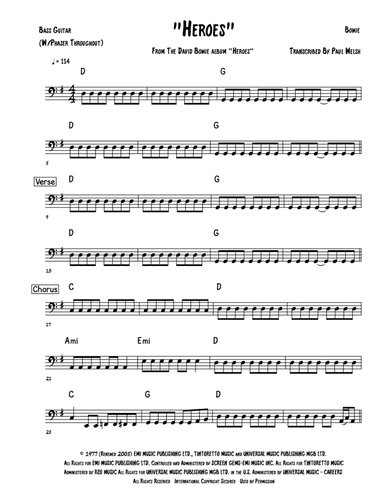 Heroes (arr. Accubass)