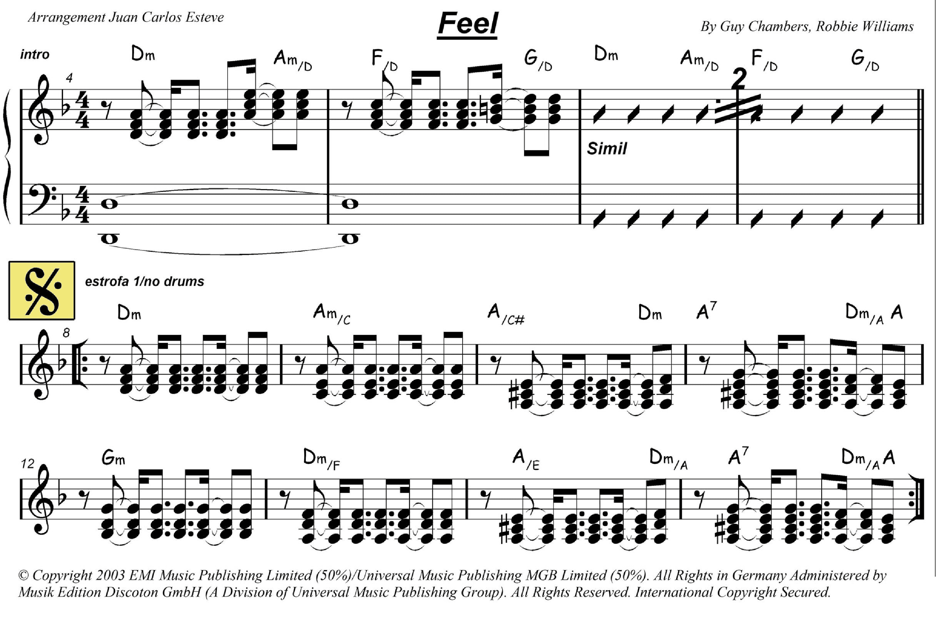 Feel (arr. juan carlos esteve / Gran Coda)
