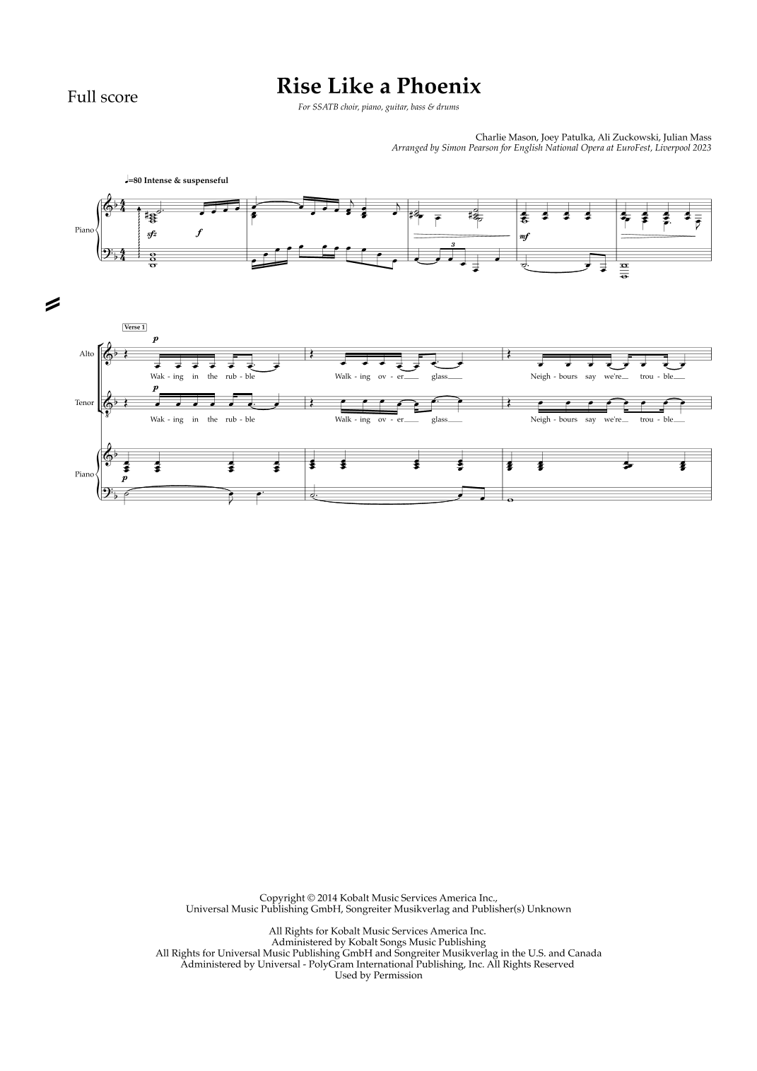 Rise Like A Phoenix (arr. Simon Pearson)