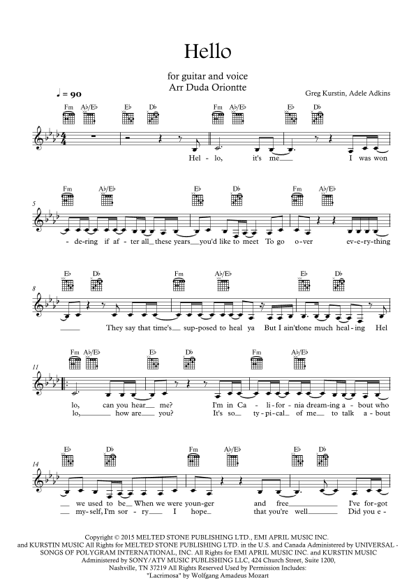Hello (arr. Duda Oriontte)