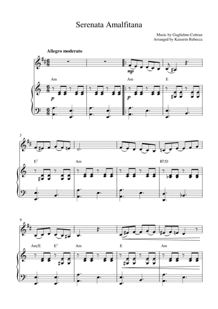 Serenata Amalfitana (Serenade of Amalfi) (arr. Kaiserin Rebecca)