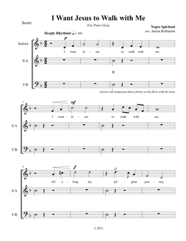 I Want Jesus To Walk With Me (arr. Aaron Robinson)