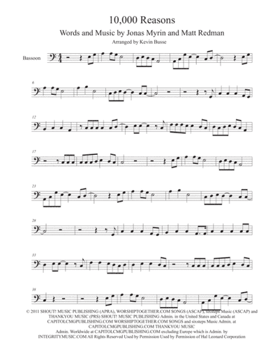 10,000 Reasons (Bless The Lord) (arr. Kevin Busse)