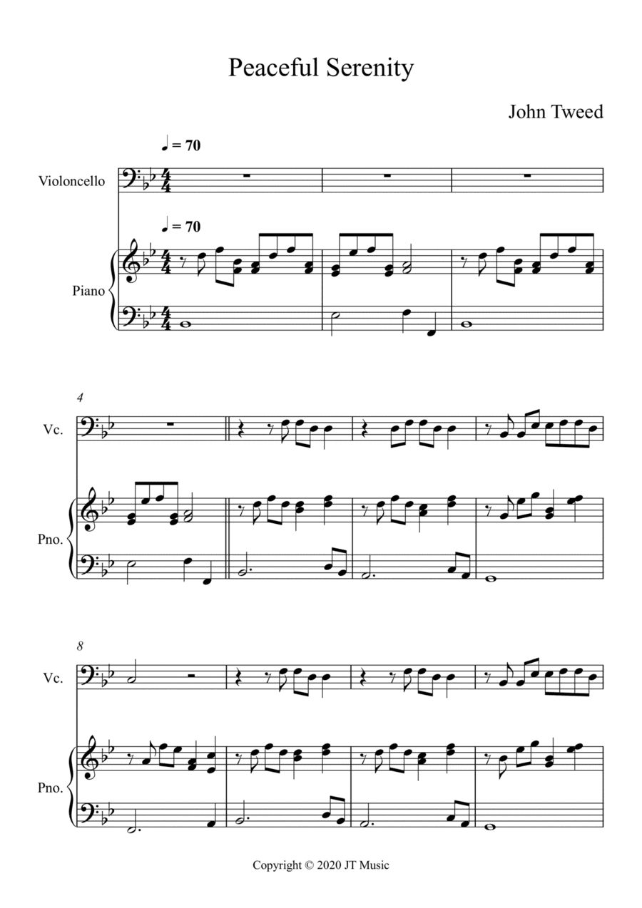 Peaceful Serenity - Cello and Piano