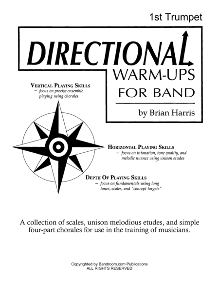 Directional Warm-Ups for Band (concert band method book - Part Book Set E: Trumpet 1, Trpt 2, Trpt 3
