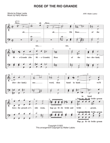 ROSE OF THE RIO GRANDE (arr. Walter Latzko)
