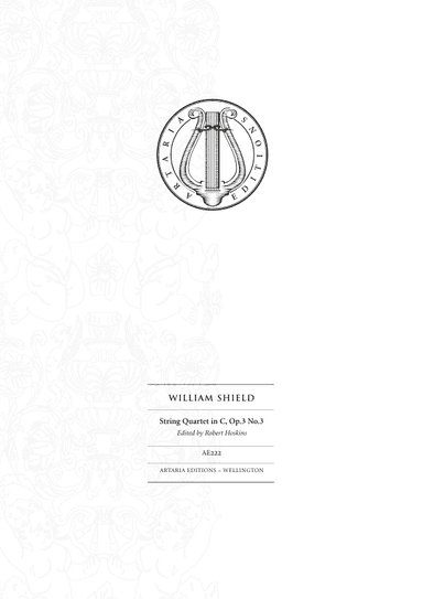 String Quartet in C major, Op. 3, No. 3  - Score Only (arr. Artaria Editions)