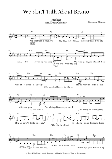We Don't Talk About Bruno (arr. Duda Oriontte)