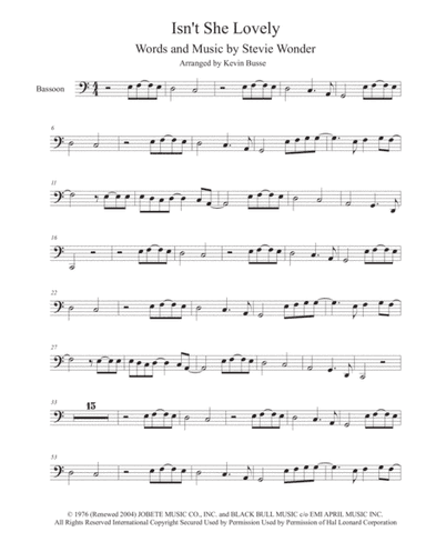 Isn't She Lovely (arr. Kevin Busse)