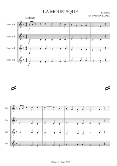 La Morisque - French horn quartet (arr. La Mourisque)