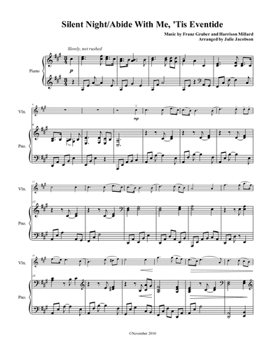 Abide With Me, 'Tis Eventide/Silent Night (arr. Julie Jacobson)