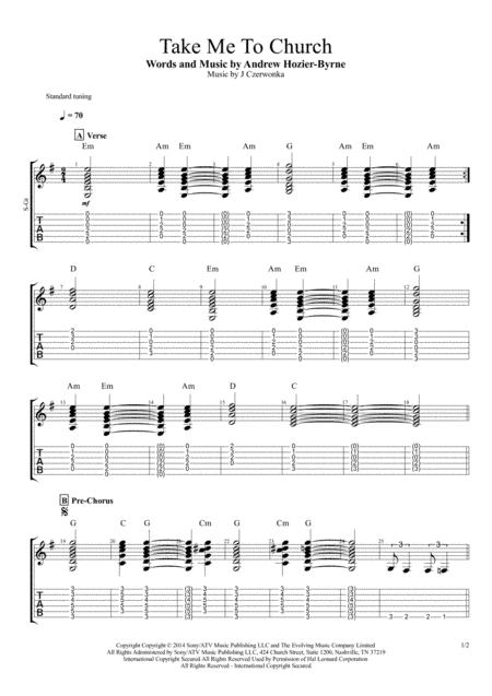 Take Me To Church (arr. J Czerwonka)