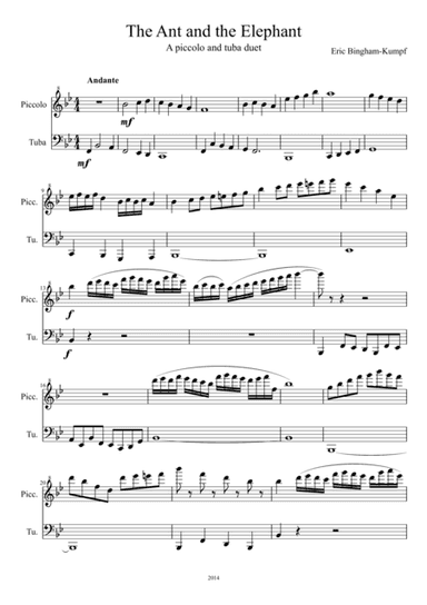 The Ant and the Elephant (Piccolo and Tuba Duet)