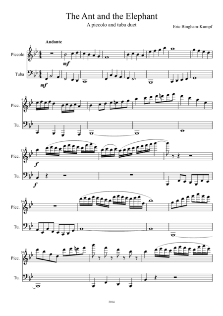 The Ant and the Elephant (Piccolo and Tuba Duet)