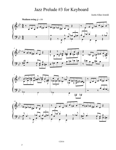 Jazz Prelude #3 for Keyboard