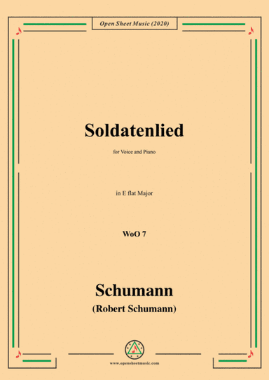 Schumann-Soldatenlied,WoO 7,in E flat Major,for Voice and Pno (arr. MSM)