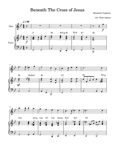 Beneath The Cross Of Jesus (arr. Tyler Adams)