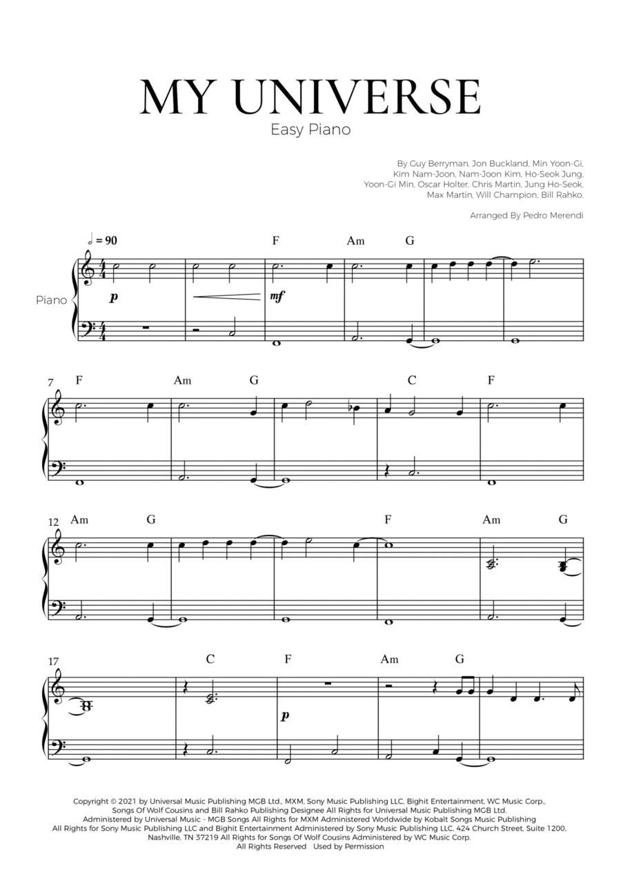 My Universe (arr. Pedro Merendi)