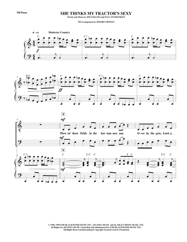She Thinks My Tractor's Sexy (arr. Jeffrey Bowen)