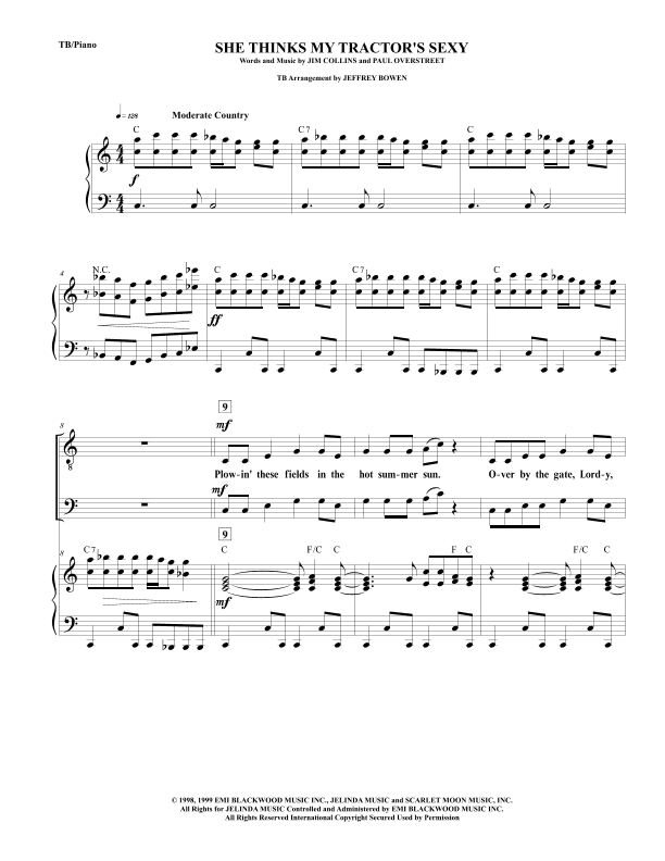 She Thinks My Tractor's Sexy (arr. Jeffrey Bowen)