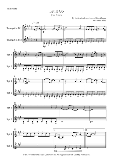 Let It Go (arr. Fabio Britto)