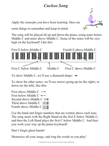 Cuckoo Song (big letter notation) (arr. Dennis Frayne)
