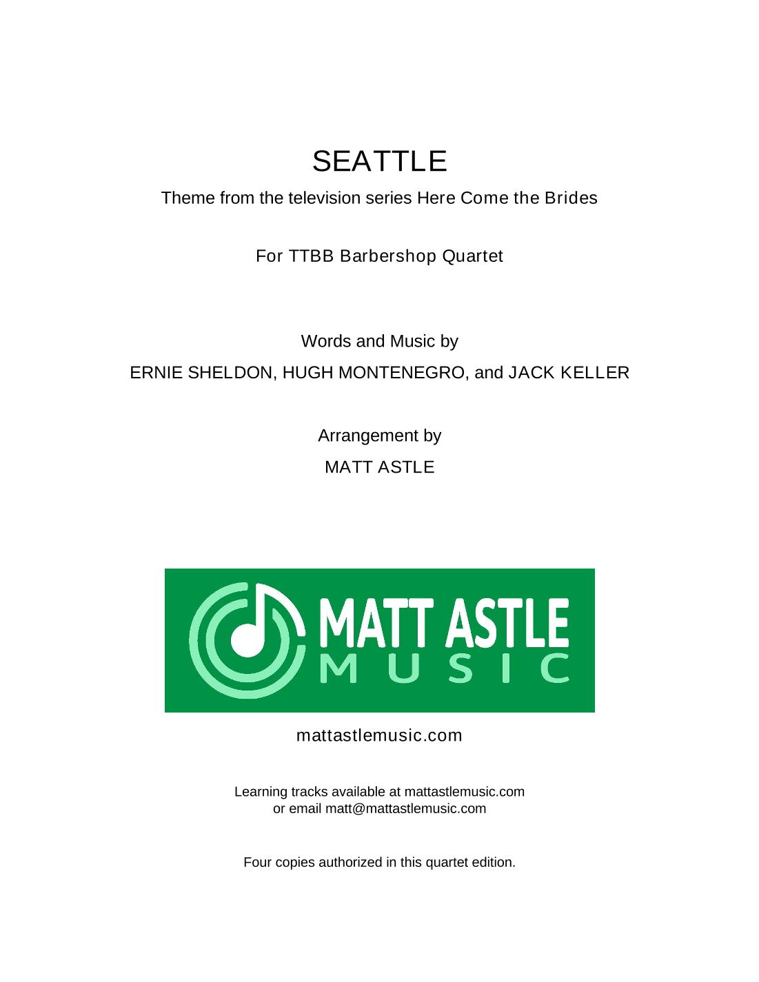 Seattle (arr. Matt Astle)