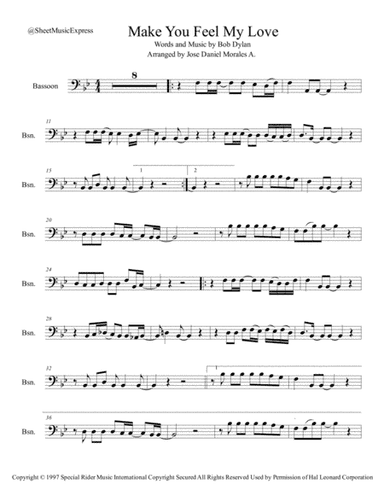 Make You Feel My Love (arr. Jose Daniel Morales A.)