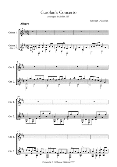 Carolan's Concerto (arranged for two guitars) (arr. Robin Hill)