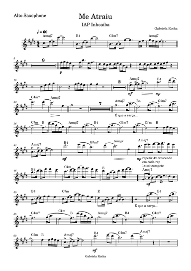 Me atraiu - Score Only (arr. Átila Leal)