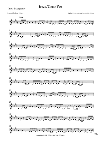 Jesus, Thank You (arr. Josiel Oliveira)