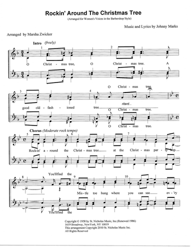 Rockin' Around The Christmas Tree (arr. Marsha Zwicker)