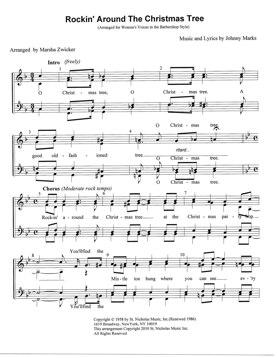 Rockin' Around The Christmas Tree (arr. Marsha Zwicker)