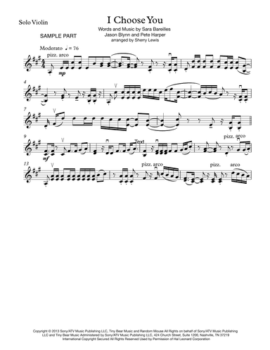 I Choose You (arr. Sherry Lewis)